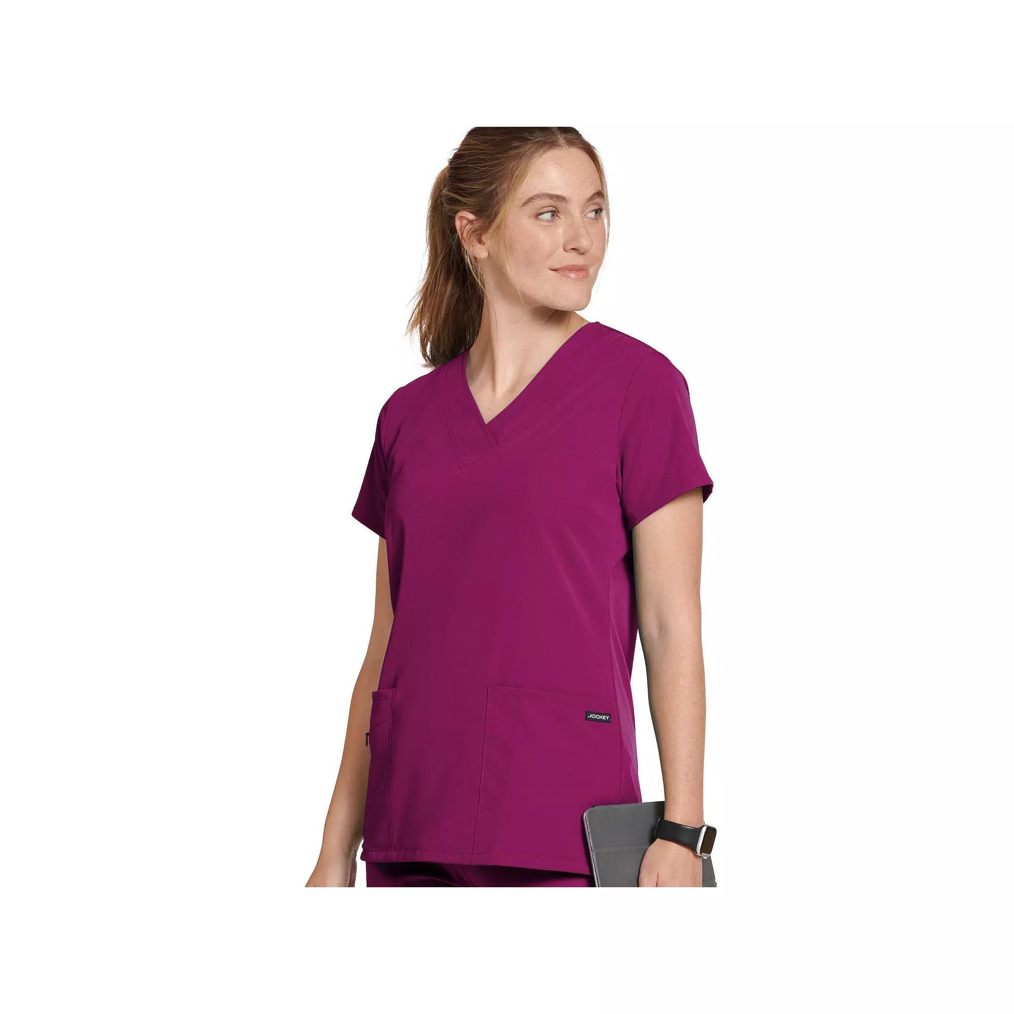 Women's Jockey® Scrubs V-Neck Crossover Top 2206, Size: Small, Plumberry Product Image