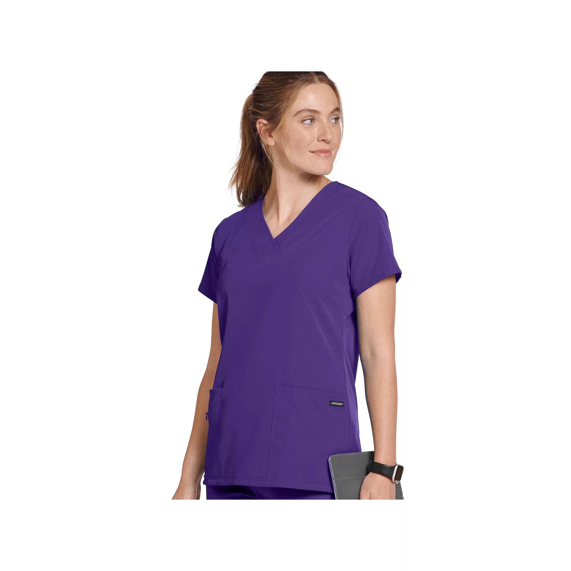 Women's Jockey® Scrubs V-Neck Crossover Top 2206, Size: Small, Plumberry Product Image