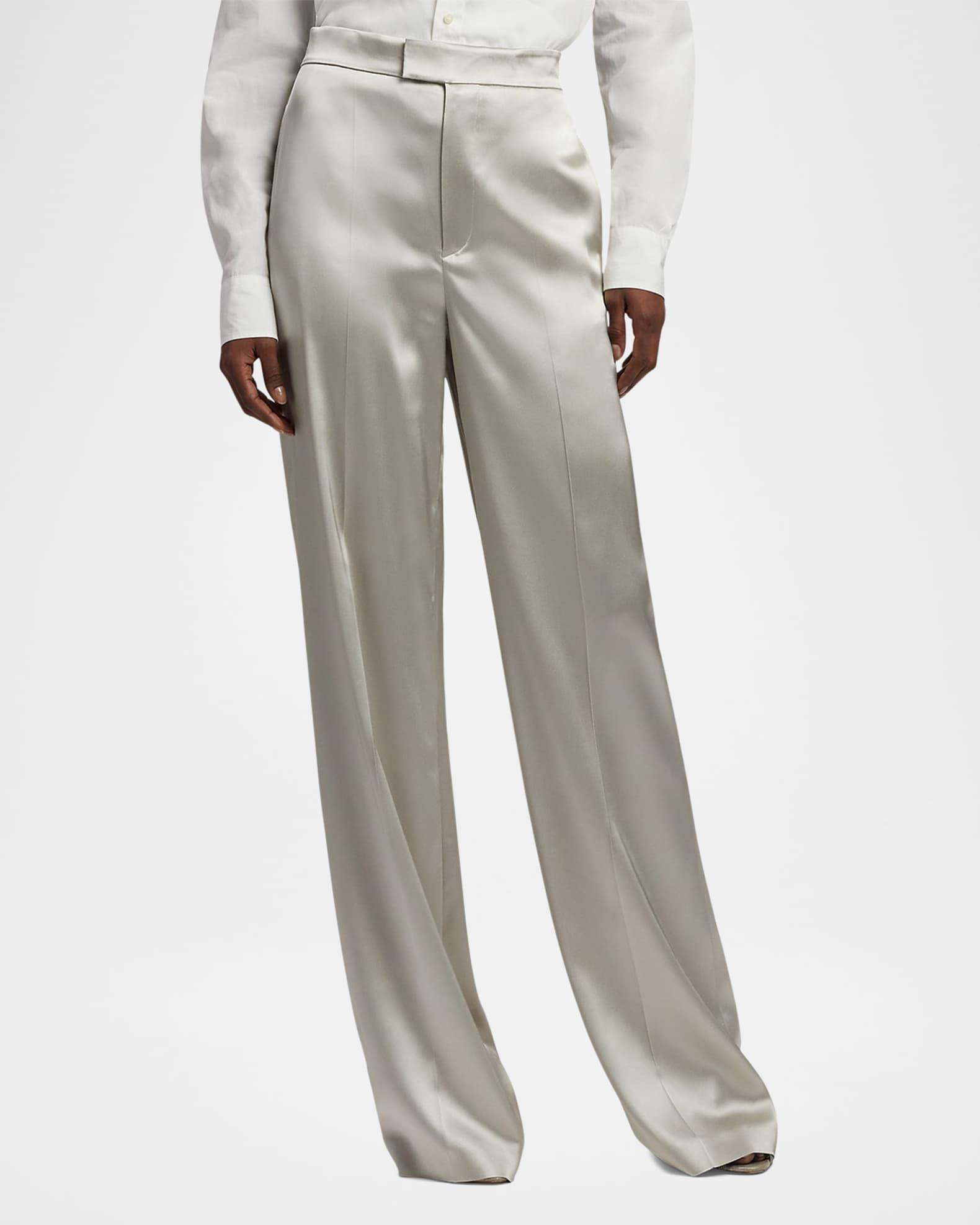 Parson Satin Wide-Leg Pants Product Image