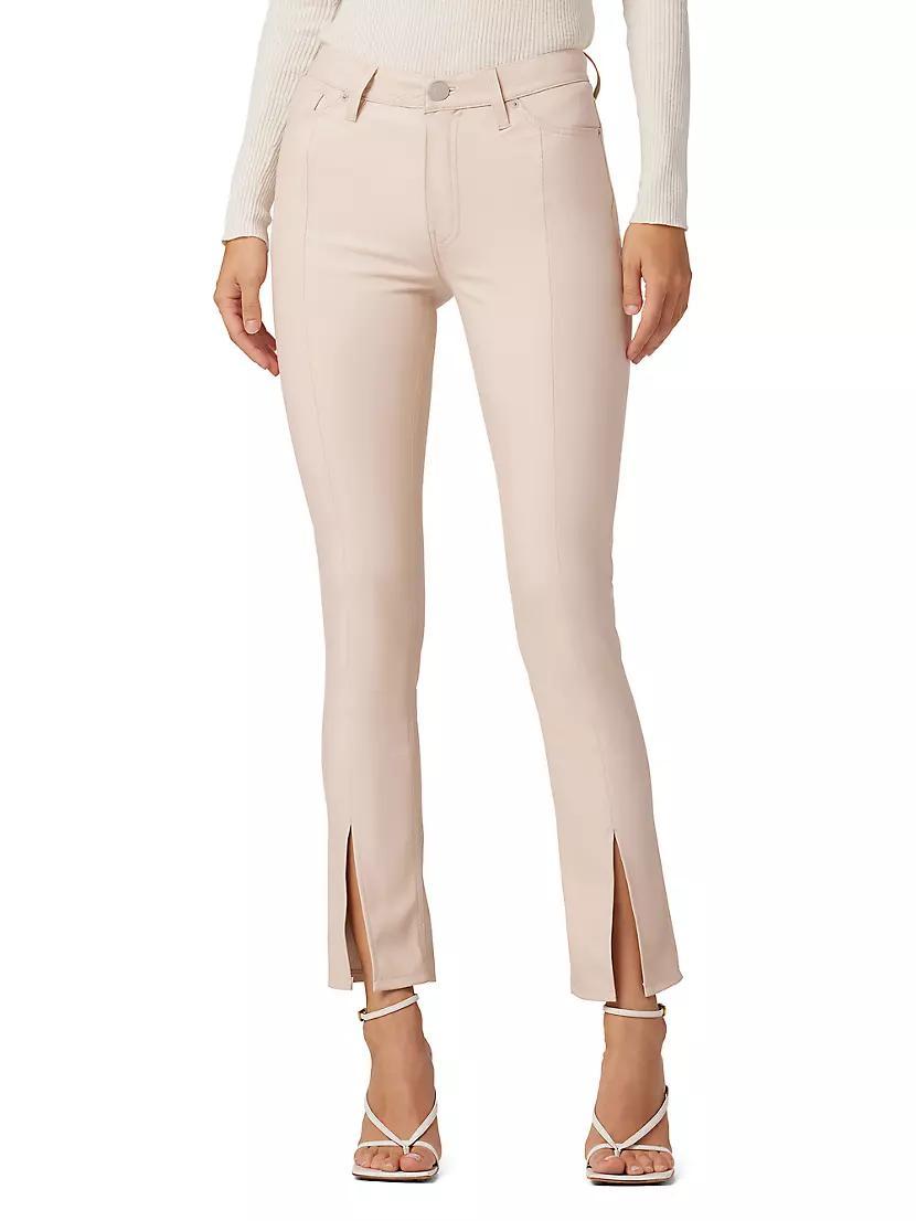 Barbara Split Vegan Leather Jeans Product Image