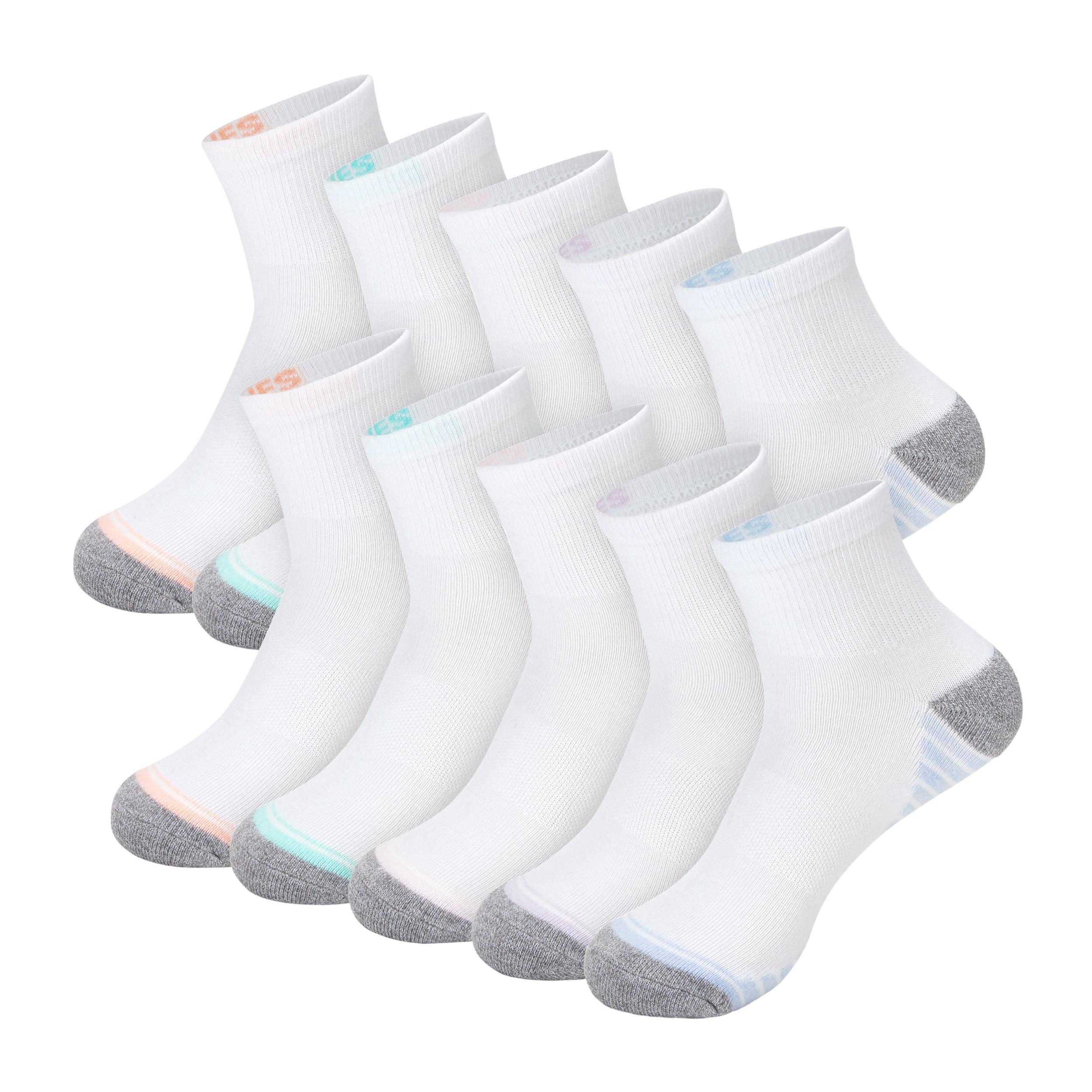 Hanes Moves X-Temp Womens Ankle Socks, 10-Pairs, Shoe Sizes 8-12 White Product Image