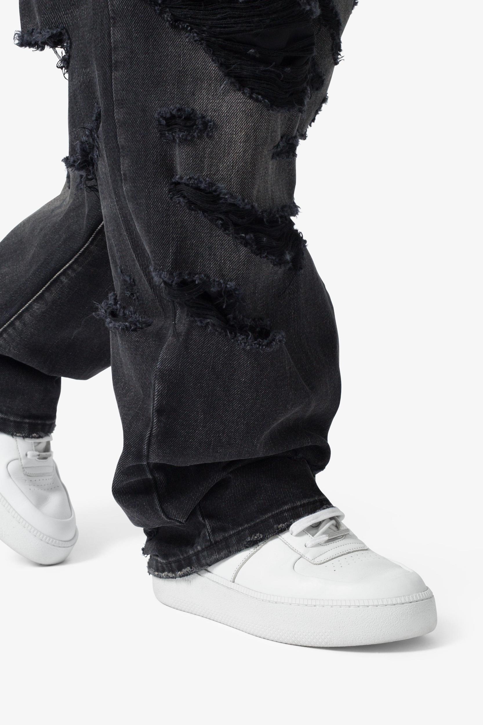 Ultra Baggy Distressed Denim - Vintage Black Product Image