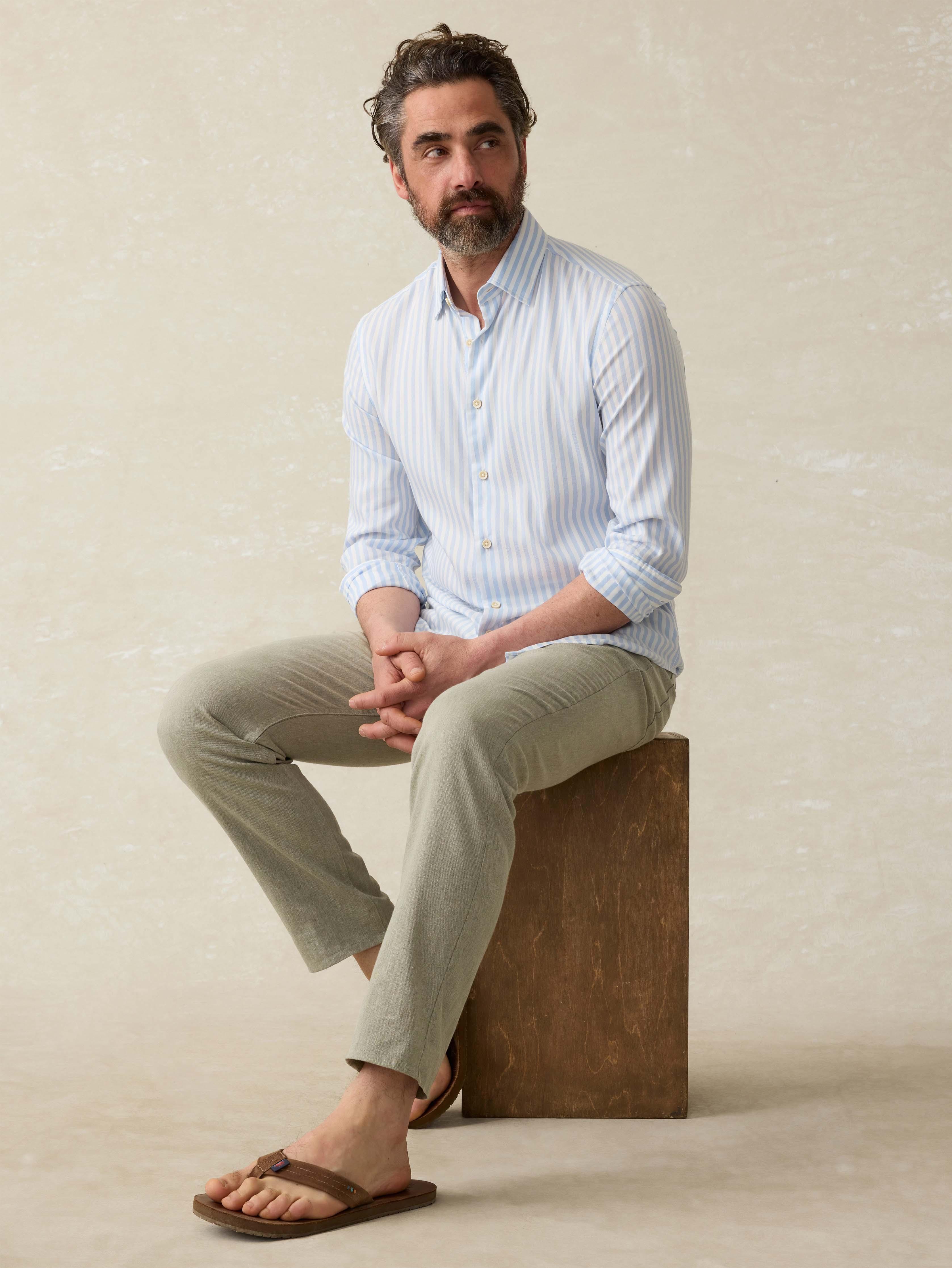 Movement™ Linen 5-Pocket Pant - Sage Cliff Product Image