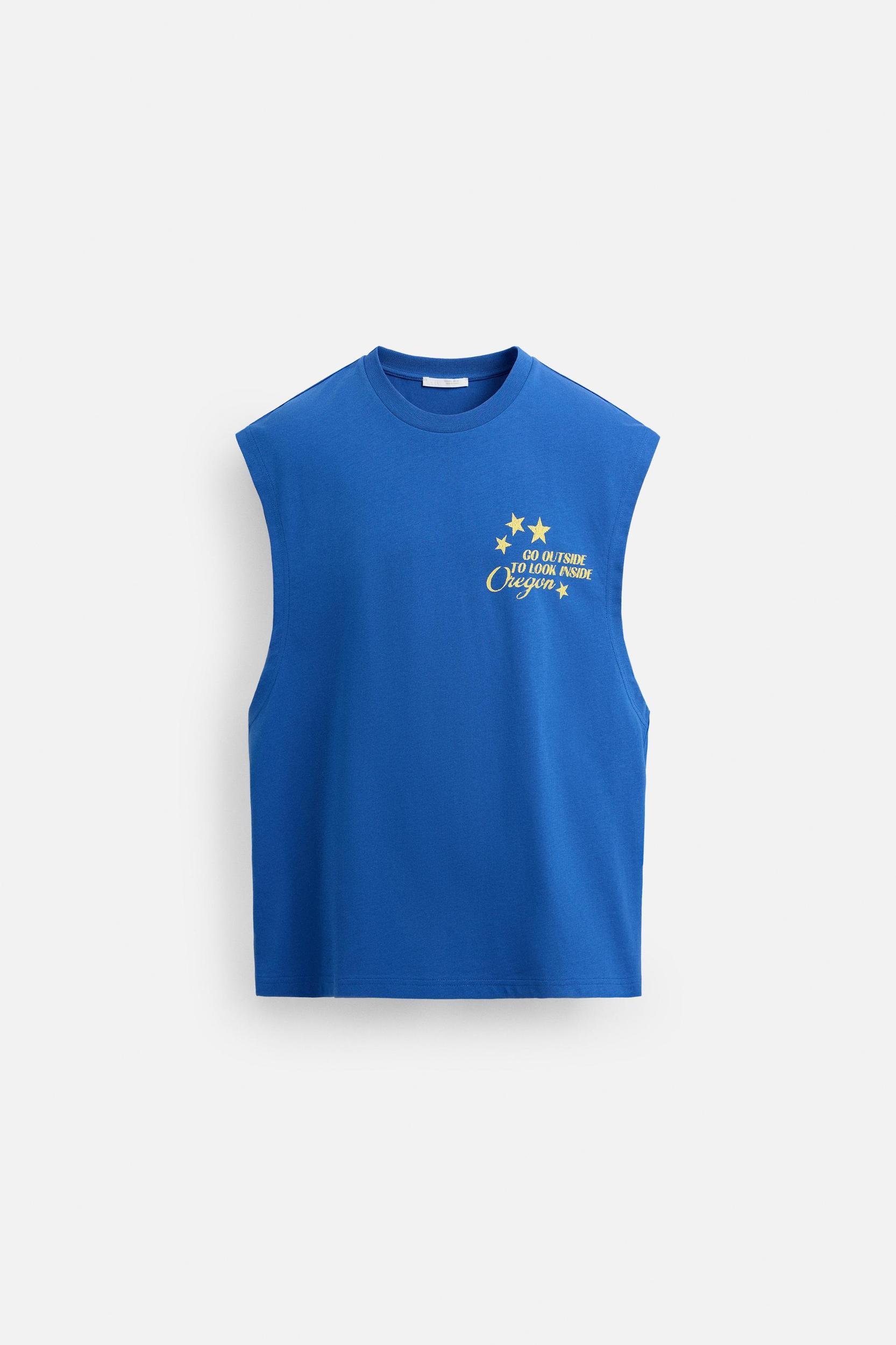 RELAXED FIT WASHED PRINT TANK TOP Product Image