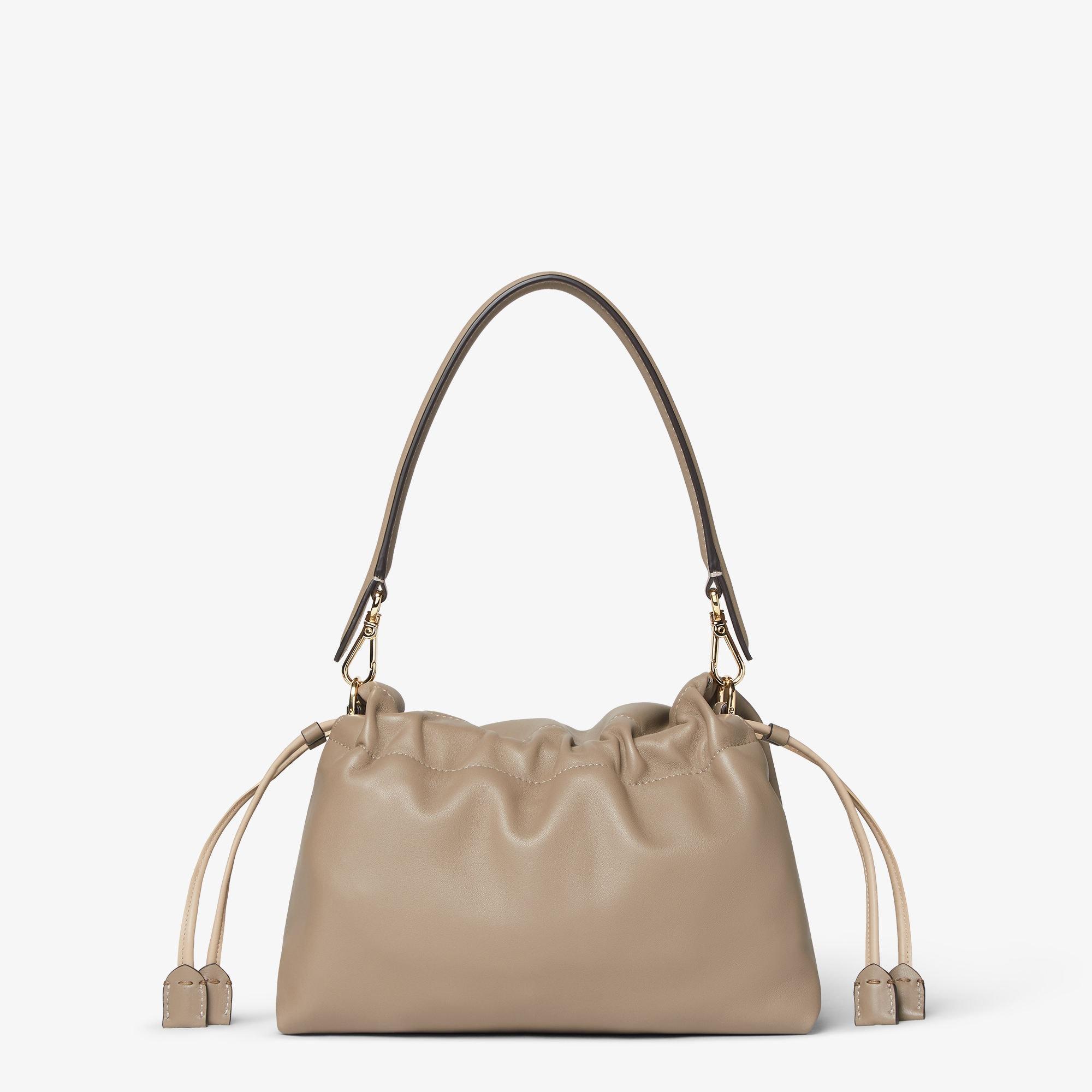 Mamma Baguette MediumDove gray nappa leather bag Product Image