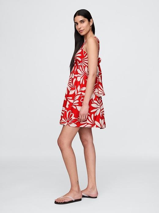Poplin Tie-Back Mini Dress Product Image