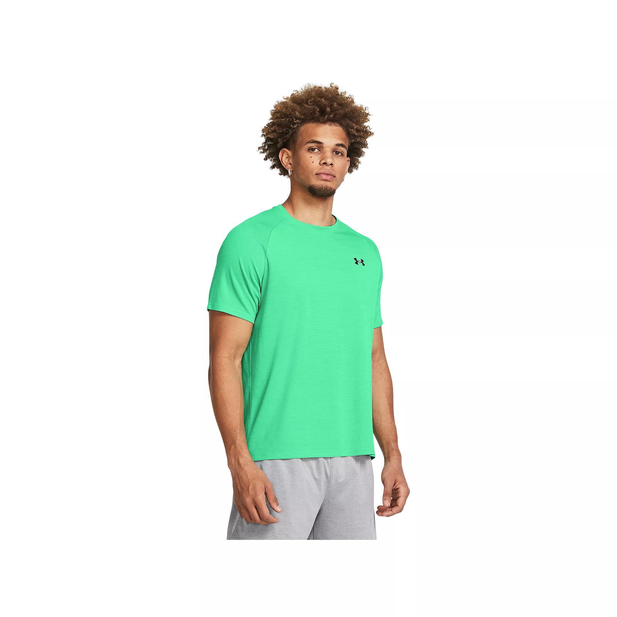 Men's Under Armour Tech Textured Short Sleeve Tee, Size: Medium, Castlerock Product Image