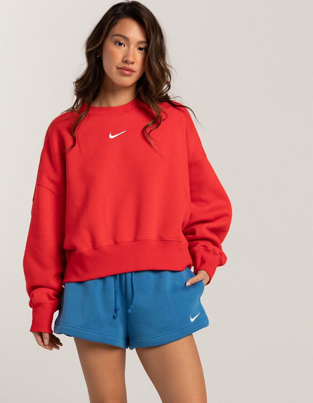 NIKE Sportswear Phoenix Fleece Womens High Rise Shorts - MEDIUM BLUE Product Image