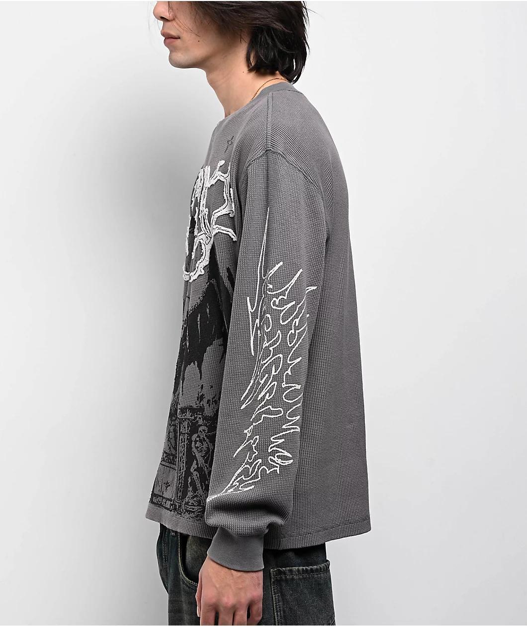Vitriol Thunder Grey Thermal Long Sleeve T-Shirt Product Image