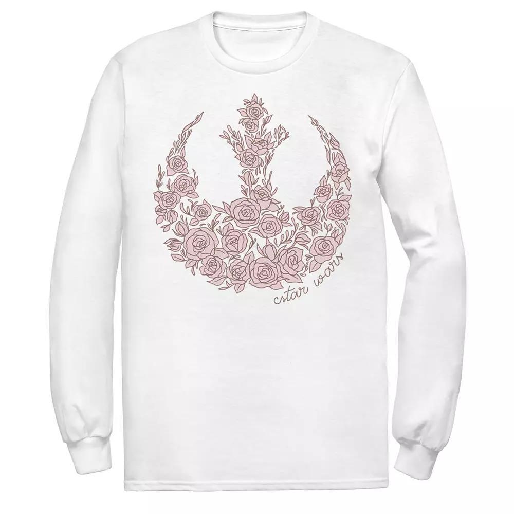 Men's Star Wars Rose Rebel Emblem Tee, Size: Medium, White Product Image