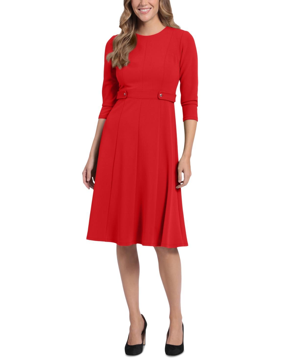 Women's Petite London Times Fit & Flare Dress, Size: 10 Petite, Black Product Image