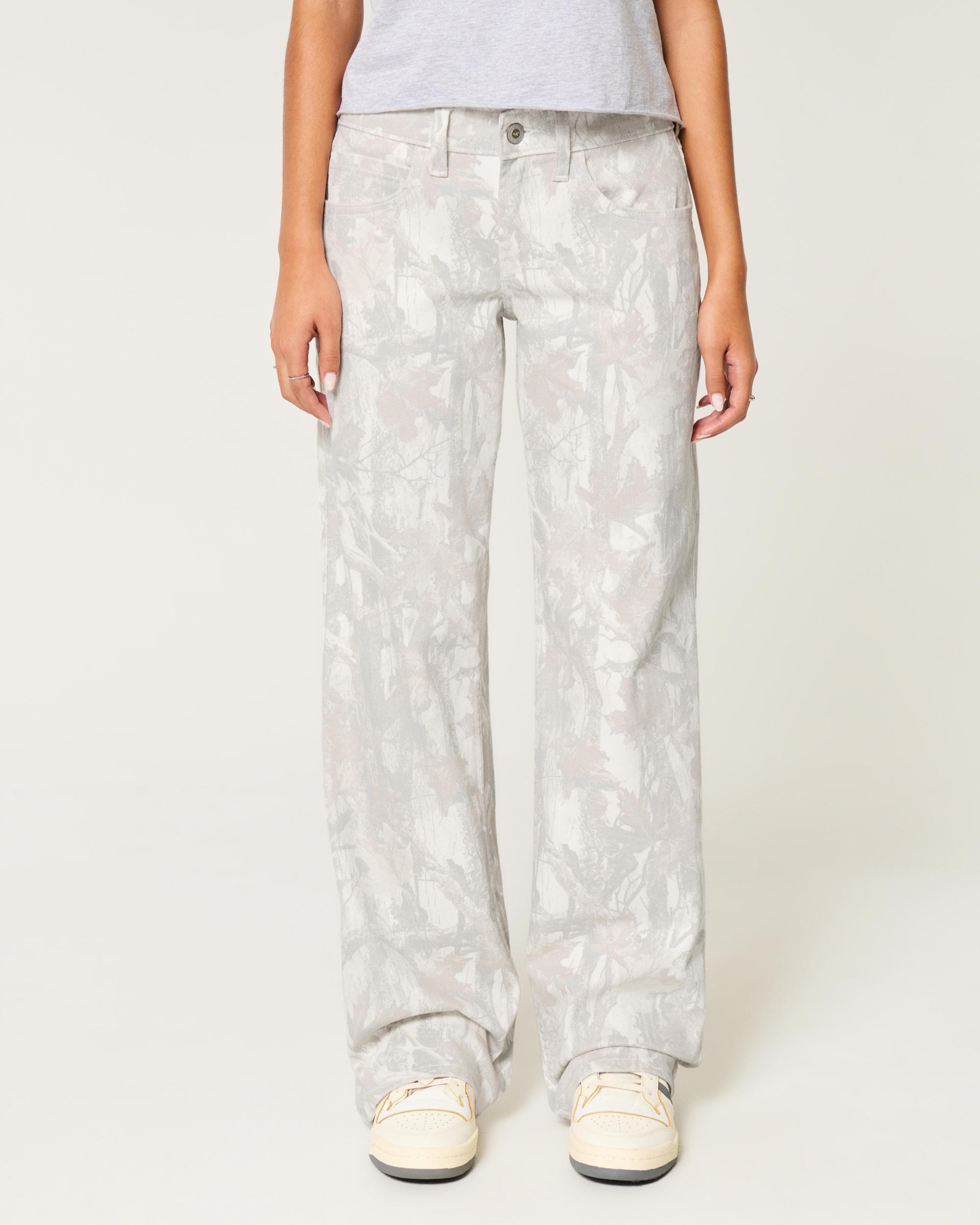 Low-Rise Washed Black Baggy Cargo Jeans Product Image