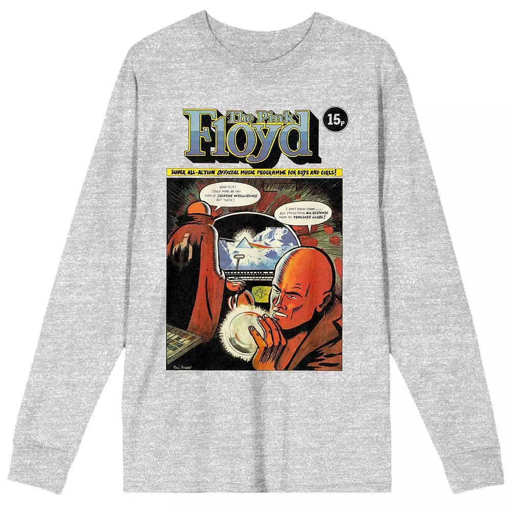 Men's Pink Floyd Comic Long Sleeve Tee, Size: Medium, Gray Product Image