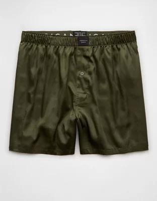 AEO Men's St. Patrick's Day Watercolor Clovers Satin Pocket Boxer Short Product Image