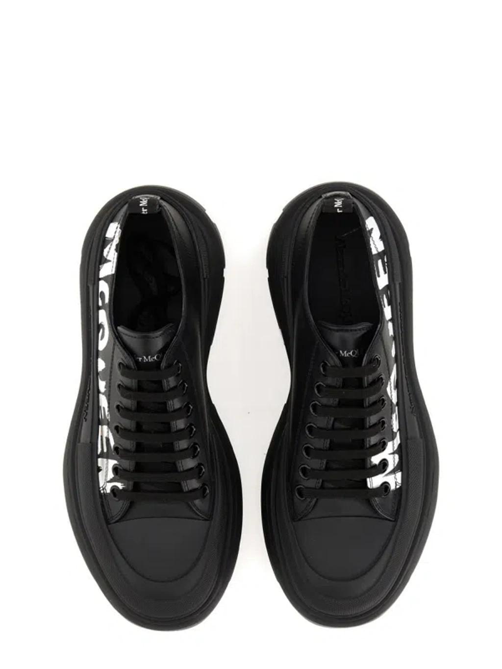 ALEXANDER MCQUEEN Leather Sneakers In Black Product Image