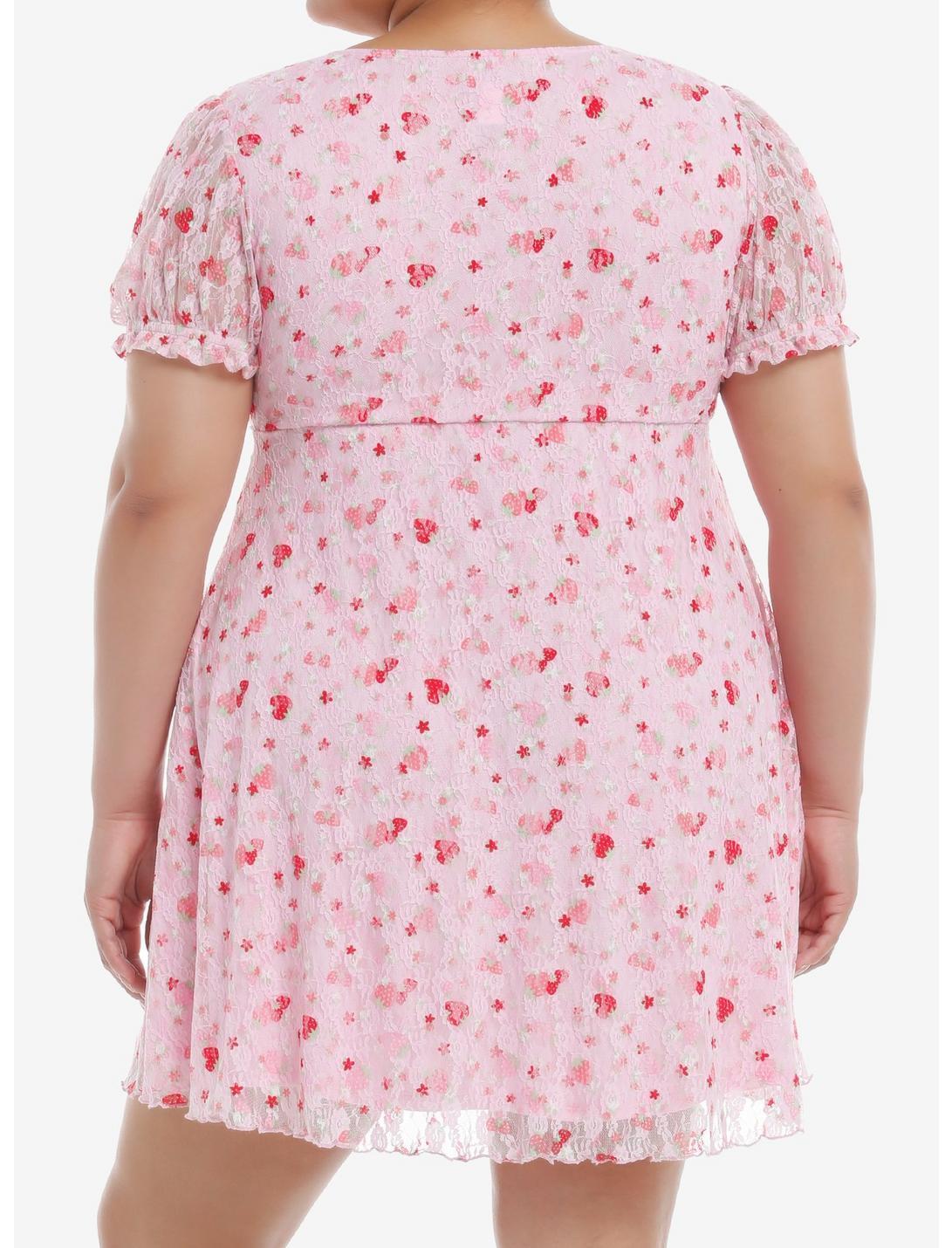 Sweet Society Strawberry Lace Empire Dress Plus Size Product Image