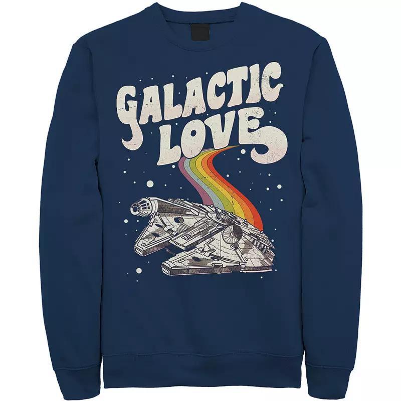 Men's Star Wars Pride Millennium Falcon Galactic Love Sweatshirt, Size: XL, Grey Heather Product Image