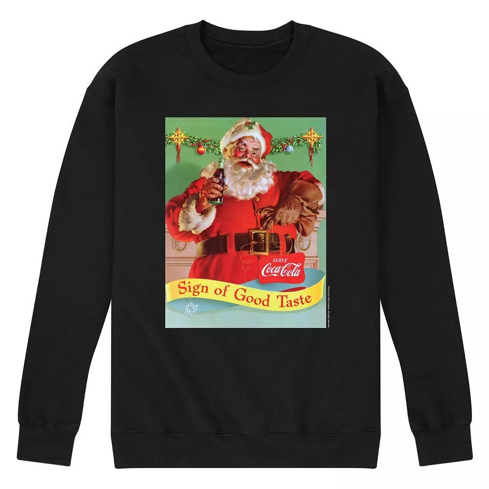 Men's CocaCola Sip Of Good Taste Sweatshirt, Size: XXL, Blue Product Image