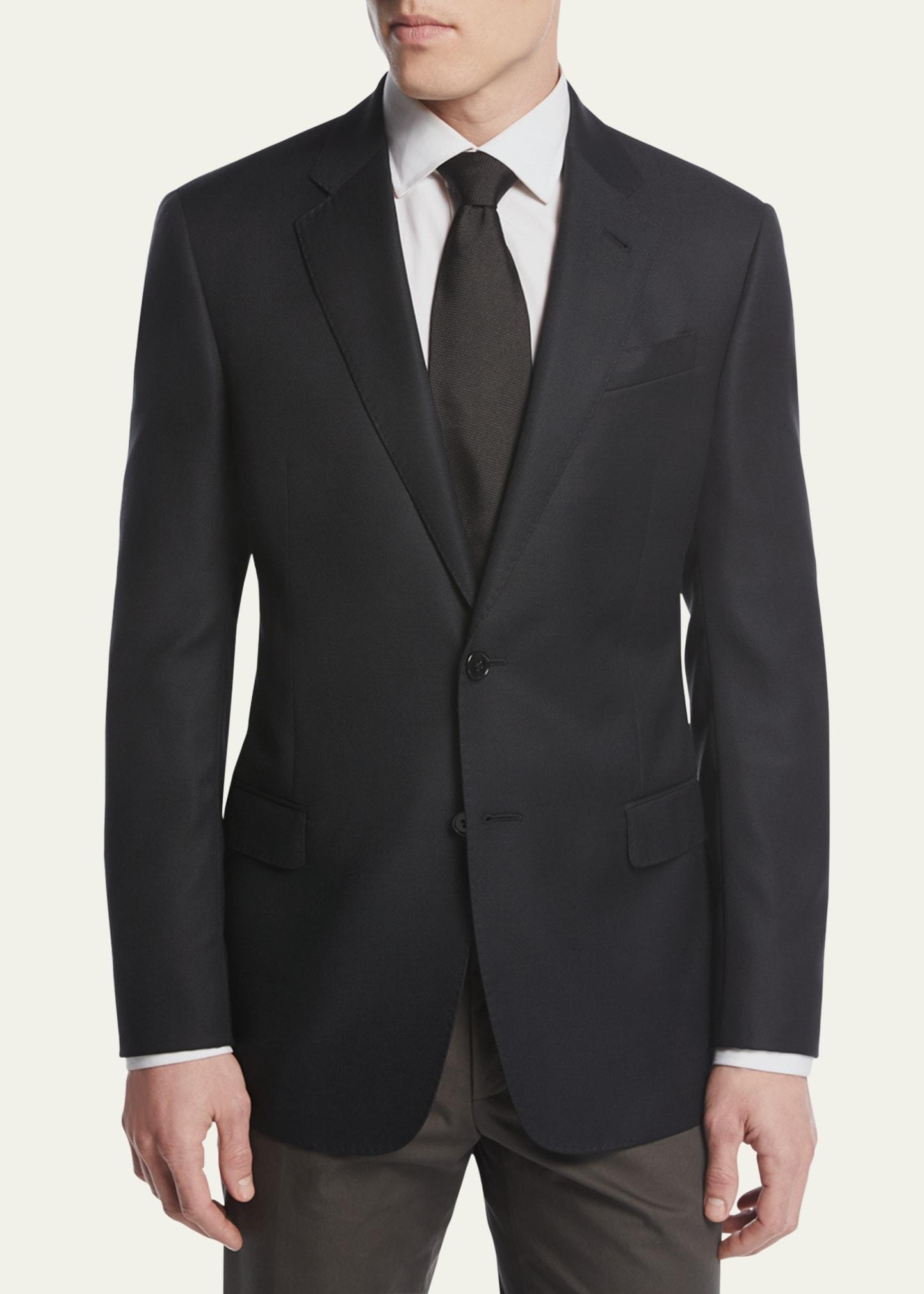 Mens Soft Basic Wool Two-Button Slim-Fit Blazer Product Image