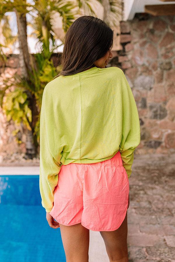 On Sunshine Time Top In Lime Punch Product Image