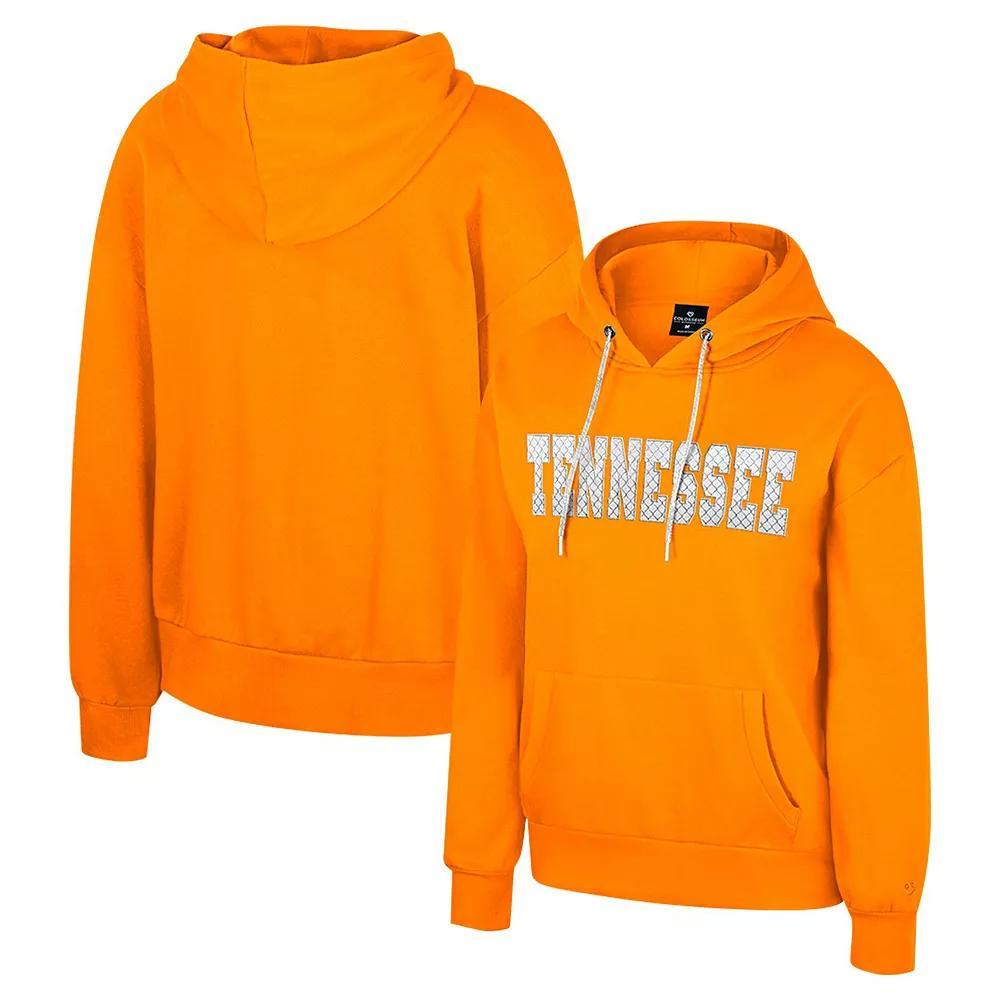 Women's Colosseum Tennessee Orange Tennessee Volunteers Reflection Rhinestone Drawcord Pullover Hoodie, Size: XL Product Image