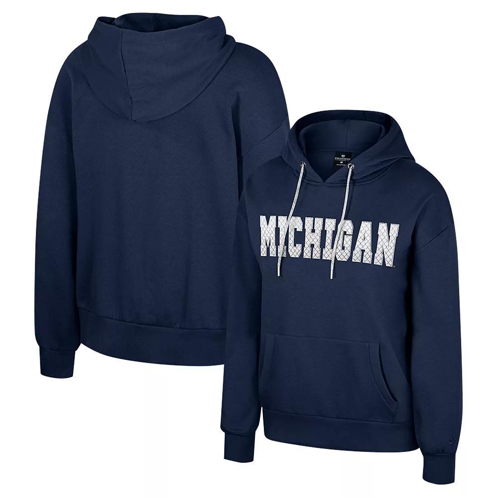 Women's Colosseum Black UCF Knights Reflection Rhinestone Drawcord Pullover Hoodie, Size: XL Product Image