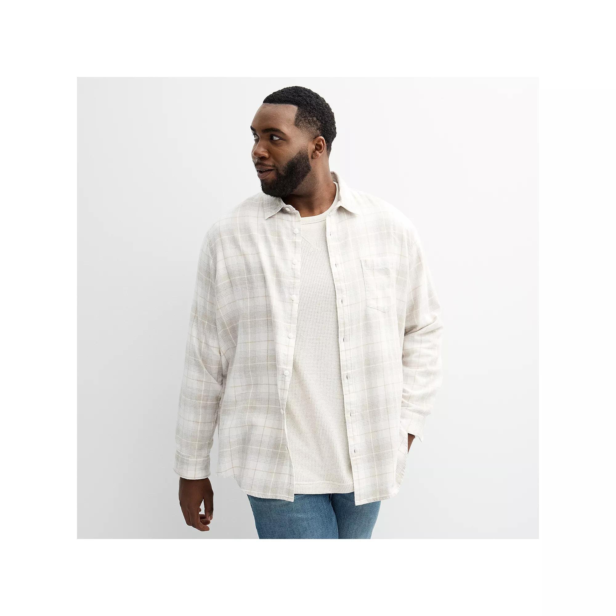 Big & Tall Sonoma Goods For Life Long Sleeve Flannel Shirt, Mens Product Image
