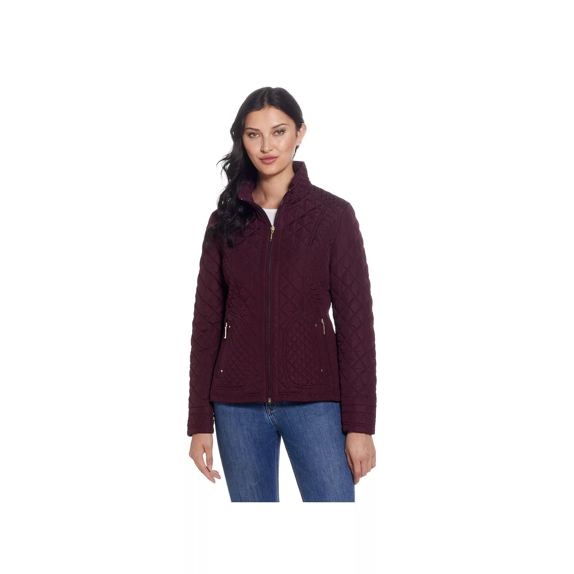 Womens Weathercast Quilted Moto Jacket Product Image