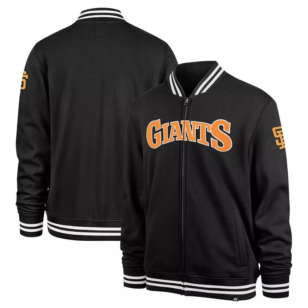 Men's '47 Black San Francisco Giants Wax Pack Pro Camden Full-Zip Track Jacket, Size: XL Product Image