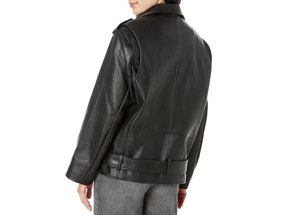 Blank NYC Leather Textured Long Moto Jacket in Finding Love (Finding Love) Women's Clothing Product Image