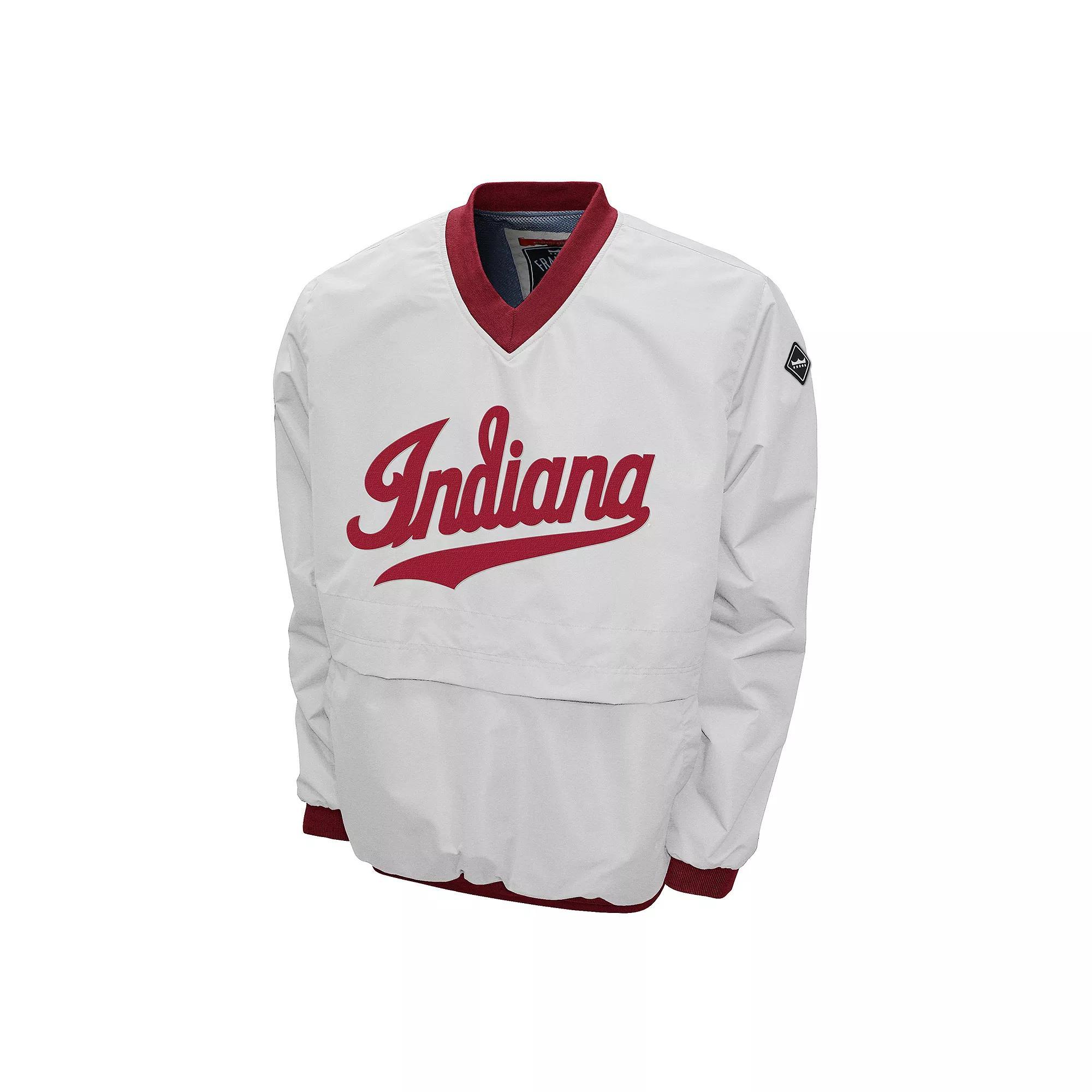 Men's Indiana Hoosiers Members Windshell Pullover, Size: 4XL, White Product Image