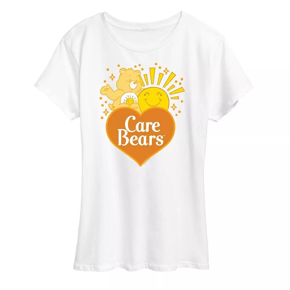 Womens Care Bears Funshine Logo Graphic Tee Heather Grey Product Image