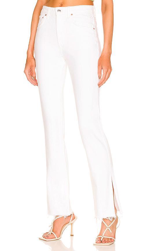 GRLFRND Harlow High Rise Boot in White. Size 24, 29, 31, 32. Product Image