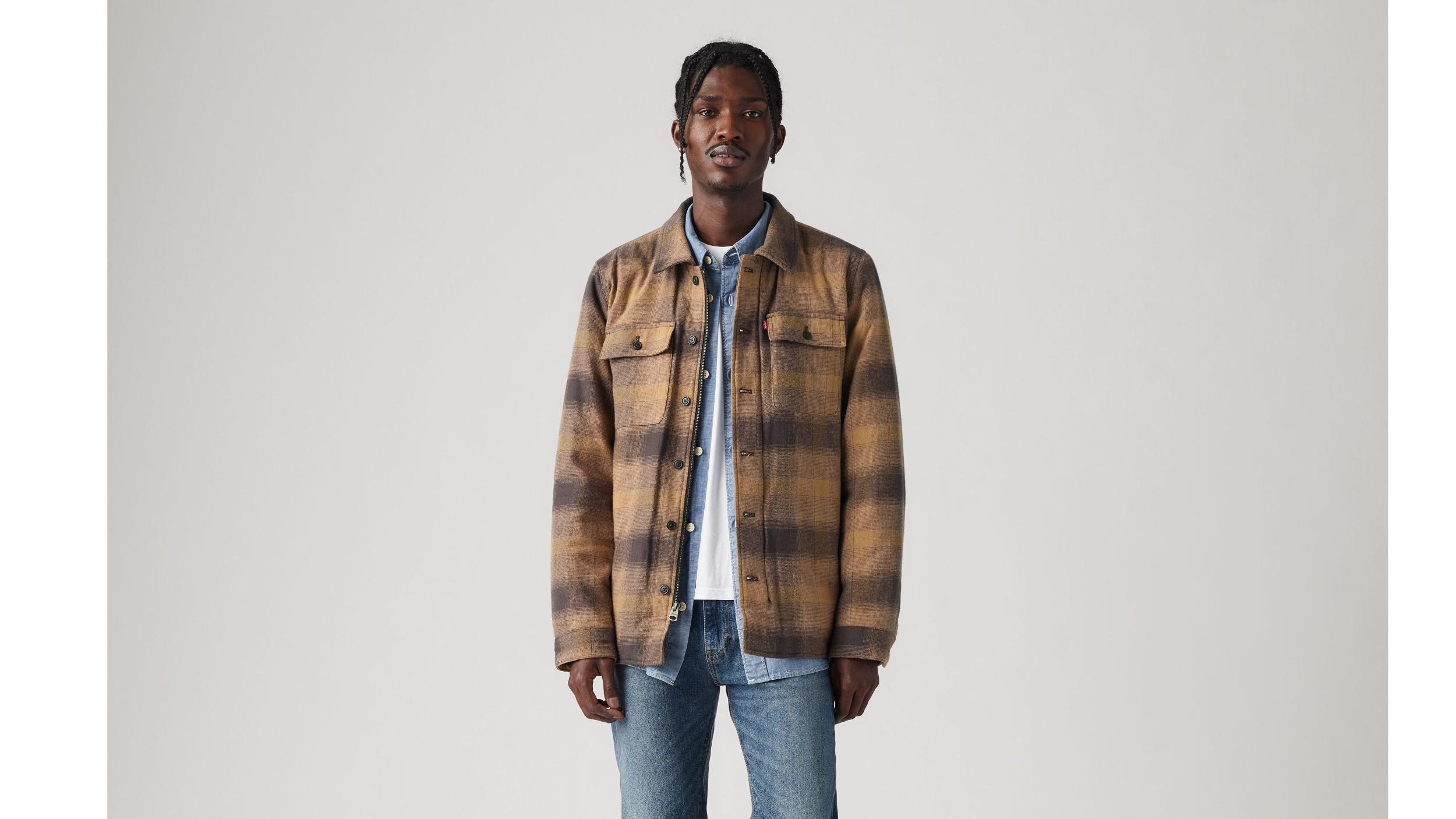 Quilt Lined Plaid Shacket Product Image