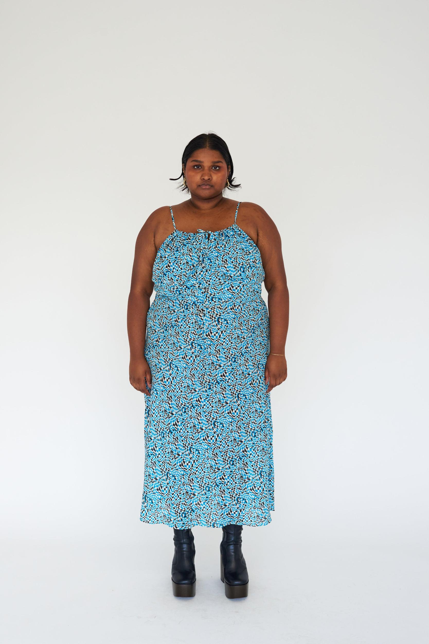 Claudia Dress - Piscine Check Product Image