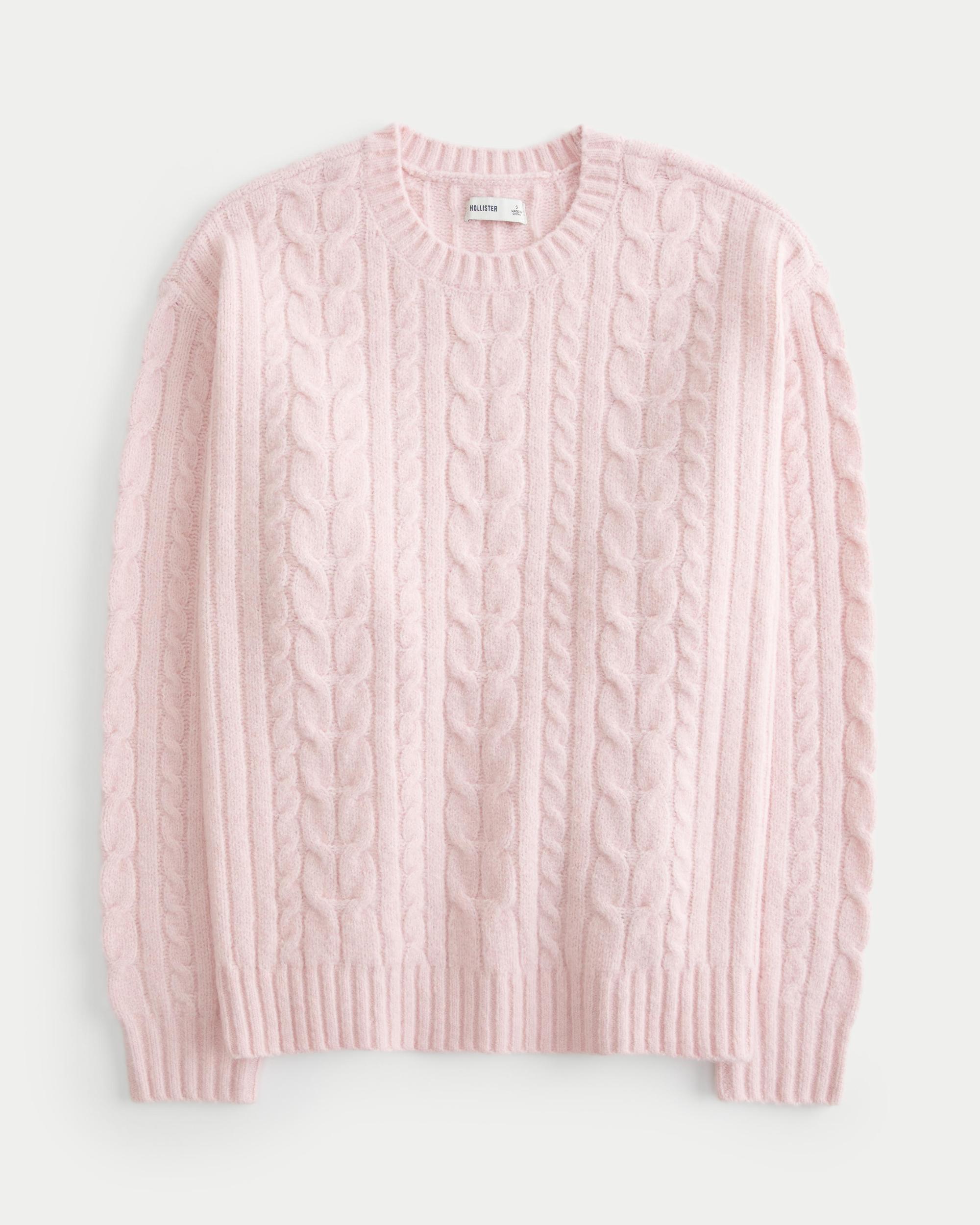 Hollister Comfy Cloud Cable-Knit Crew Sweater Product Image