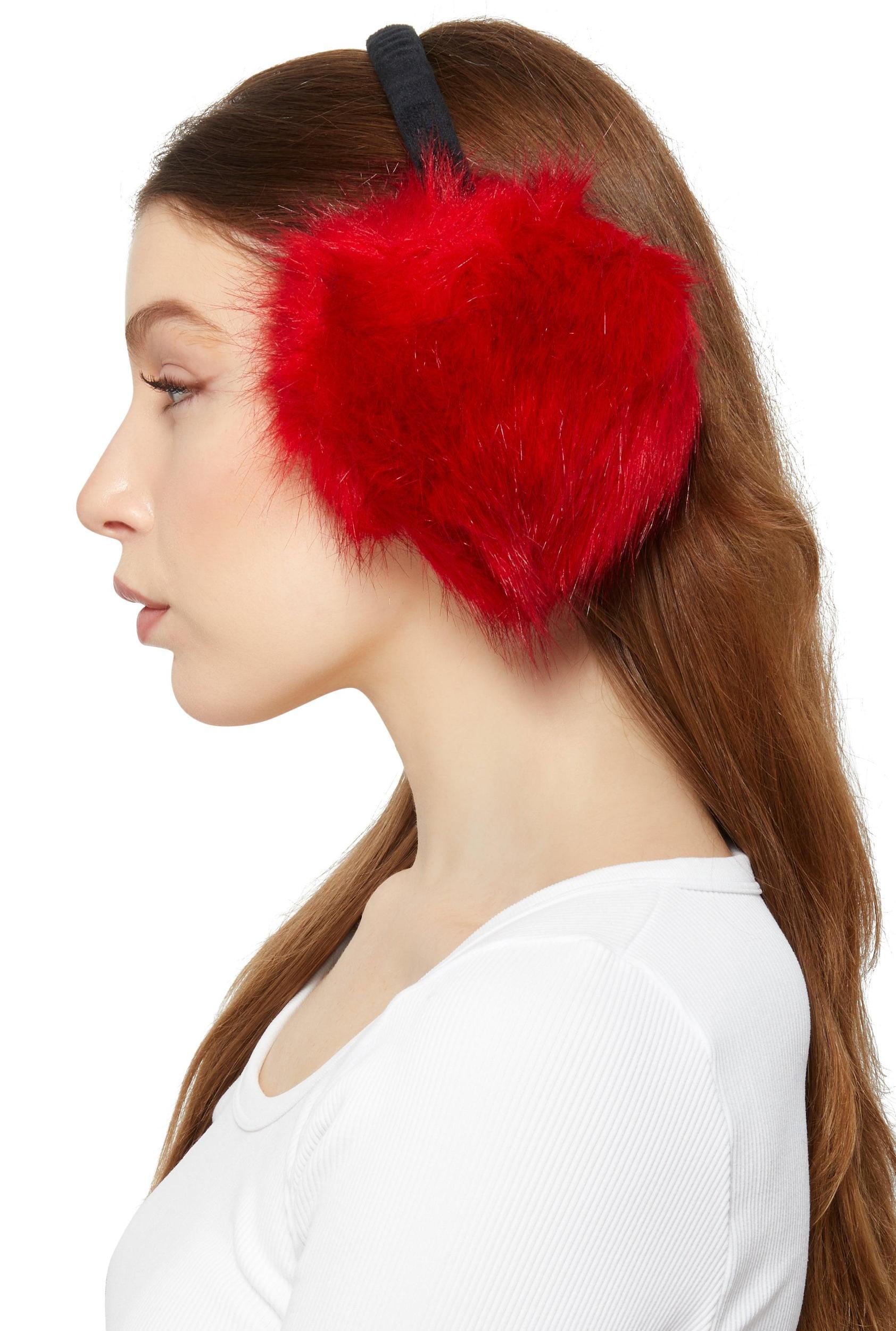 Oversized Faux Fur Earmuffs Female Product Image