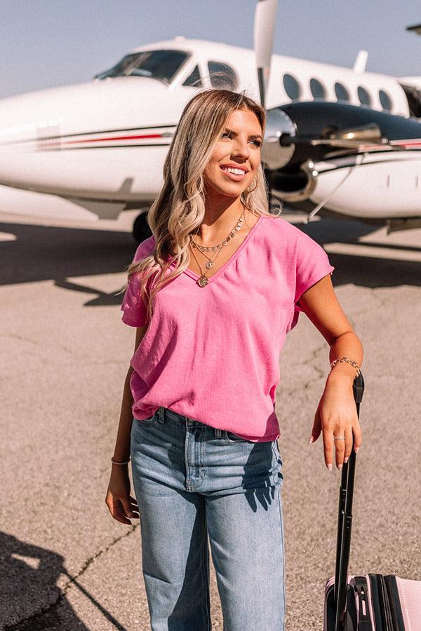 Trading Favors Shift Tee In Pink Product Image