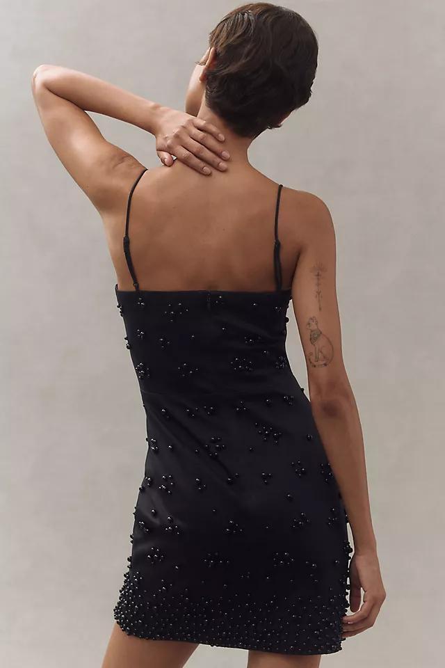BHLDN Emerson Straight-Neck Pearl-Embellished Mini Dress Product Image