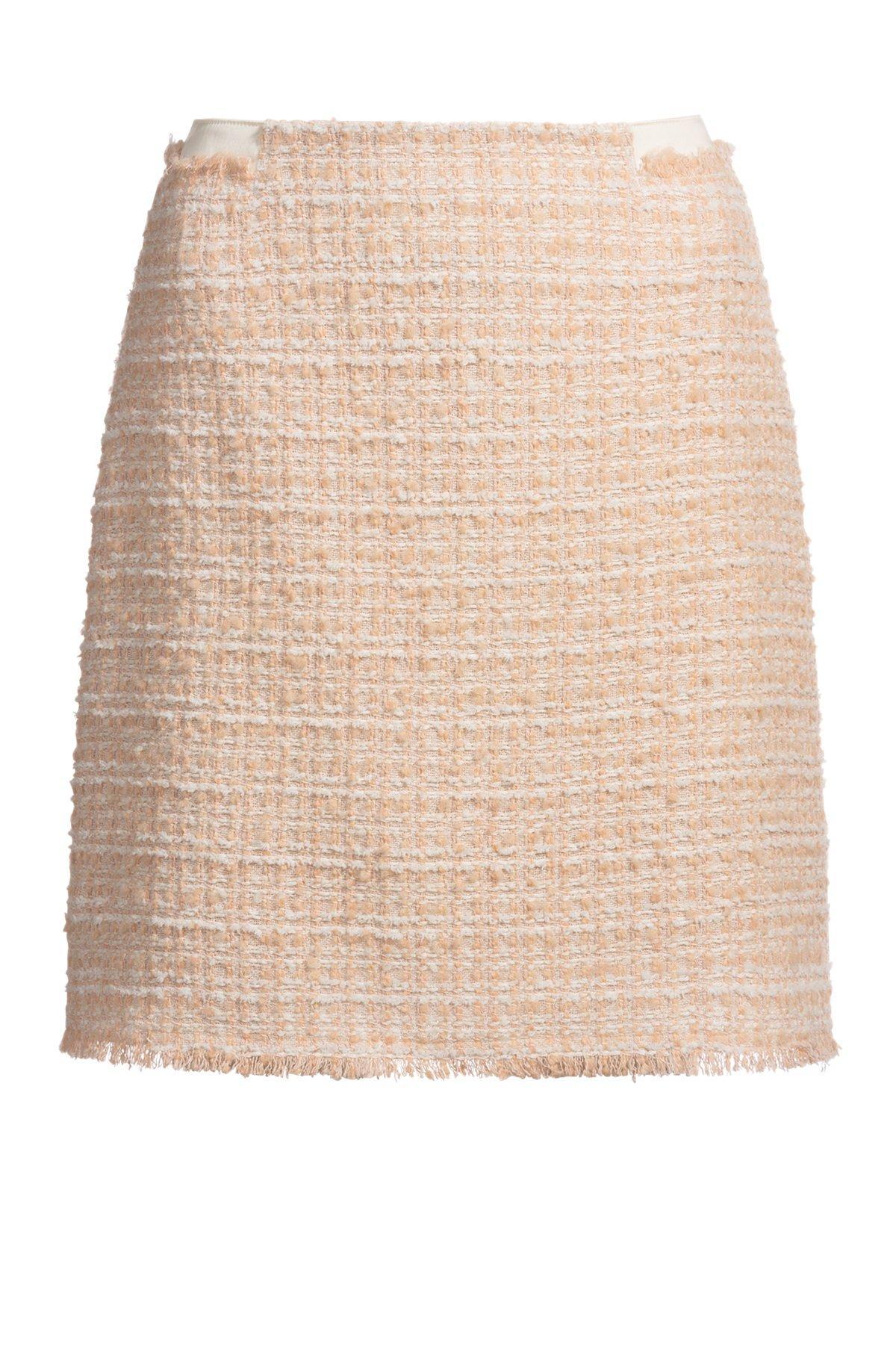 Tweed skirt with stretch-cotton waistband Product Image