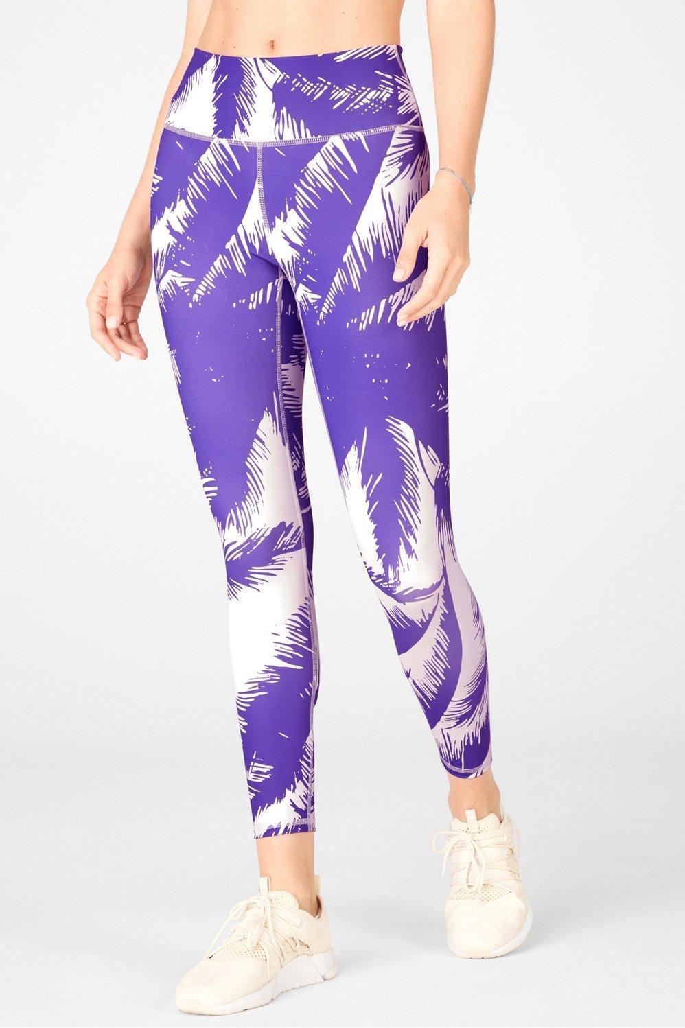 Fabletics High-Waisted Printed PureLuxe 7/8 Womens Paradiso plus Size 3X Product Image