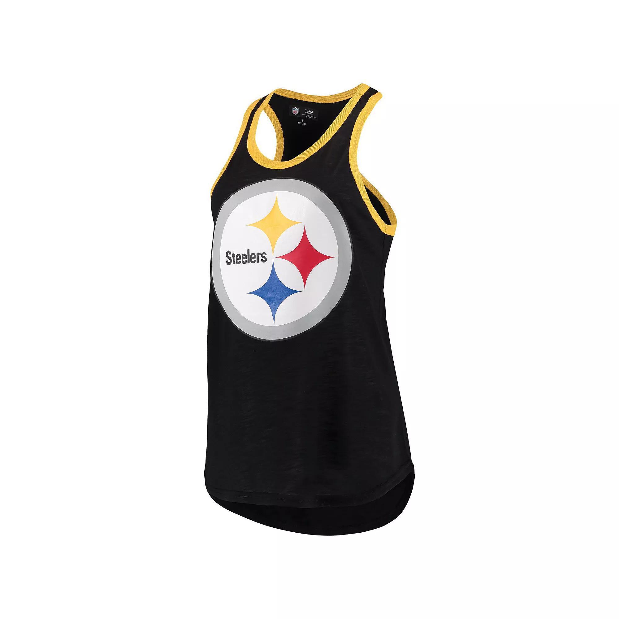 Women's G-III 4Her by Carl Banks Black Pittsburgh Steelers Tater Tank Top, Size: Medium Product Image