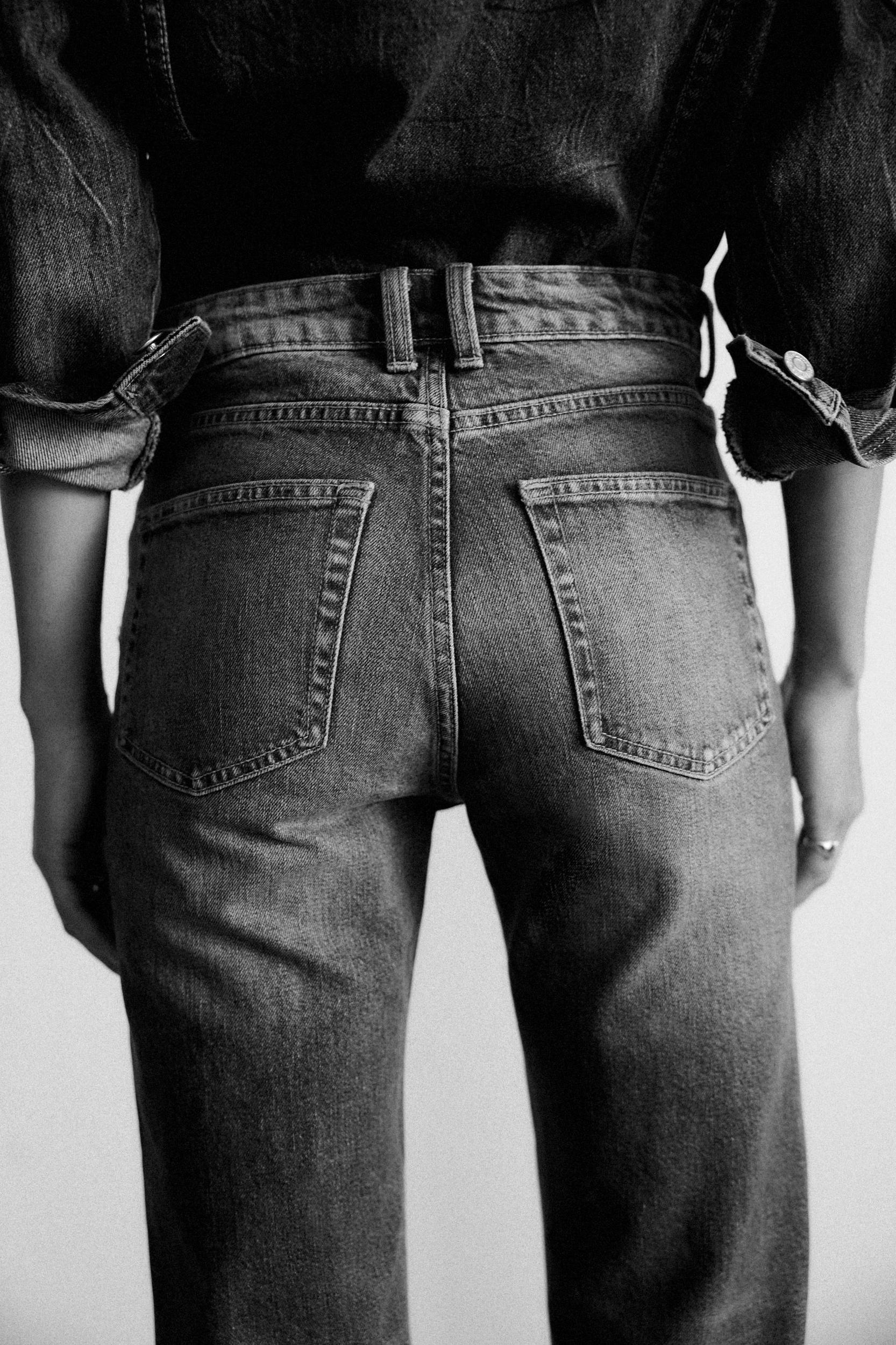 TRF STRAIGHT LEG JEANS WITH A HIGH WAIST Product Image