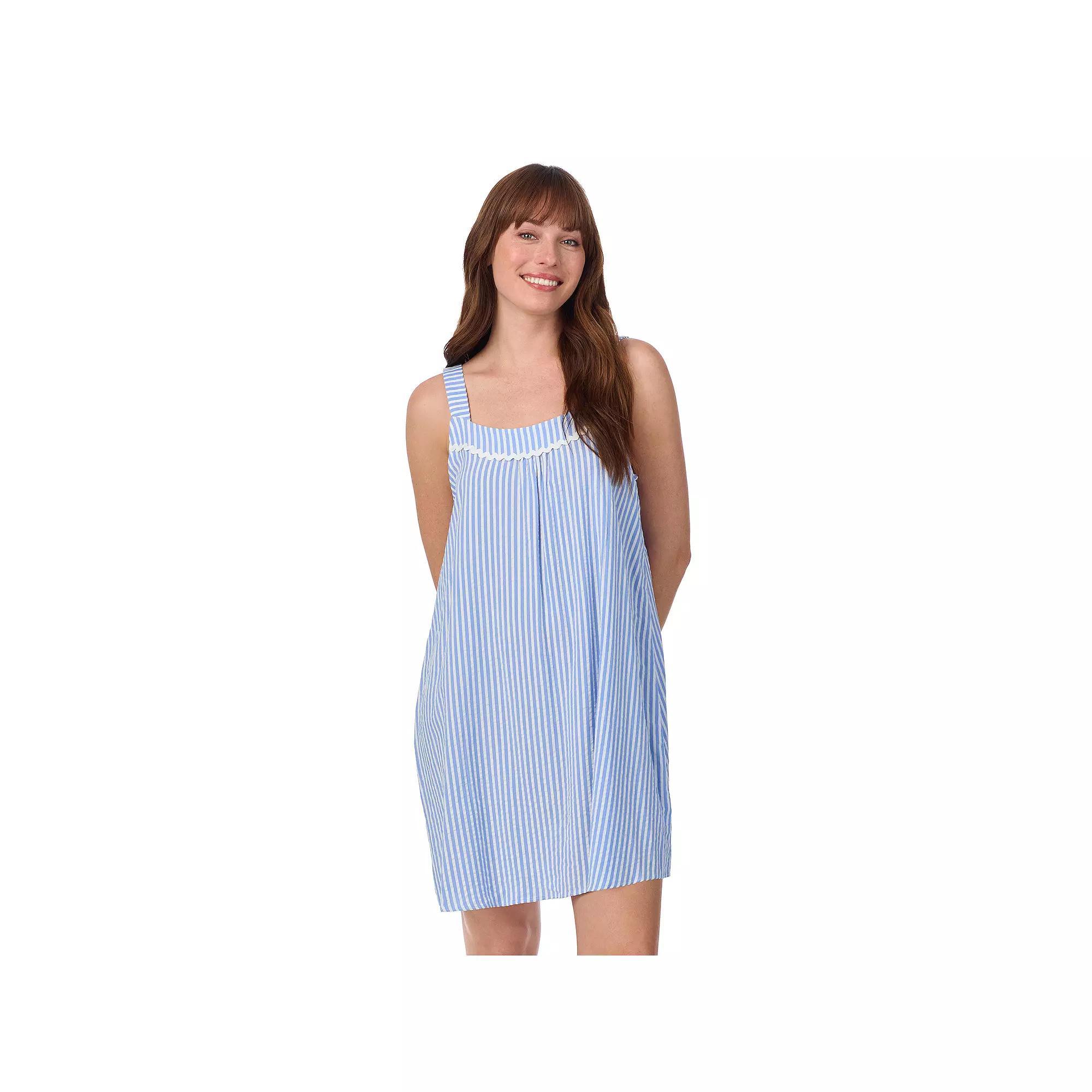 Women's Draper James Seersucker Chemise, Size: XL, Blue Stripe Product Image