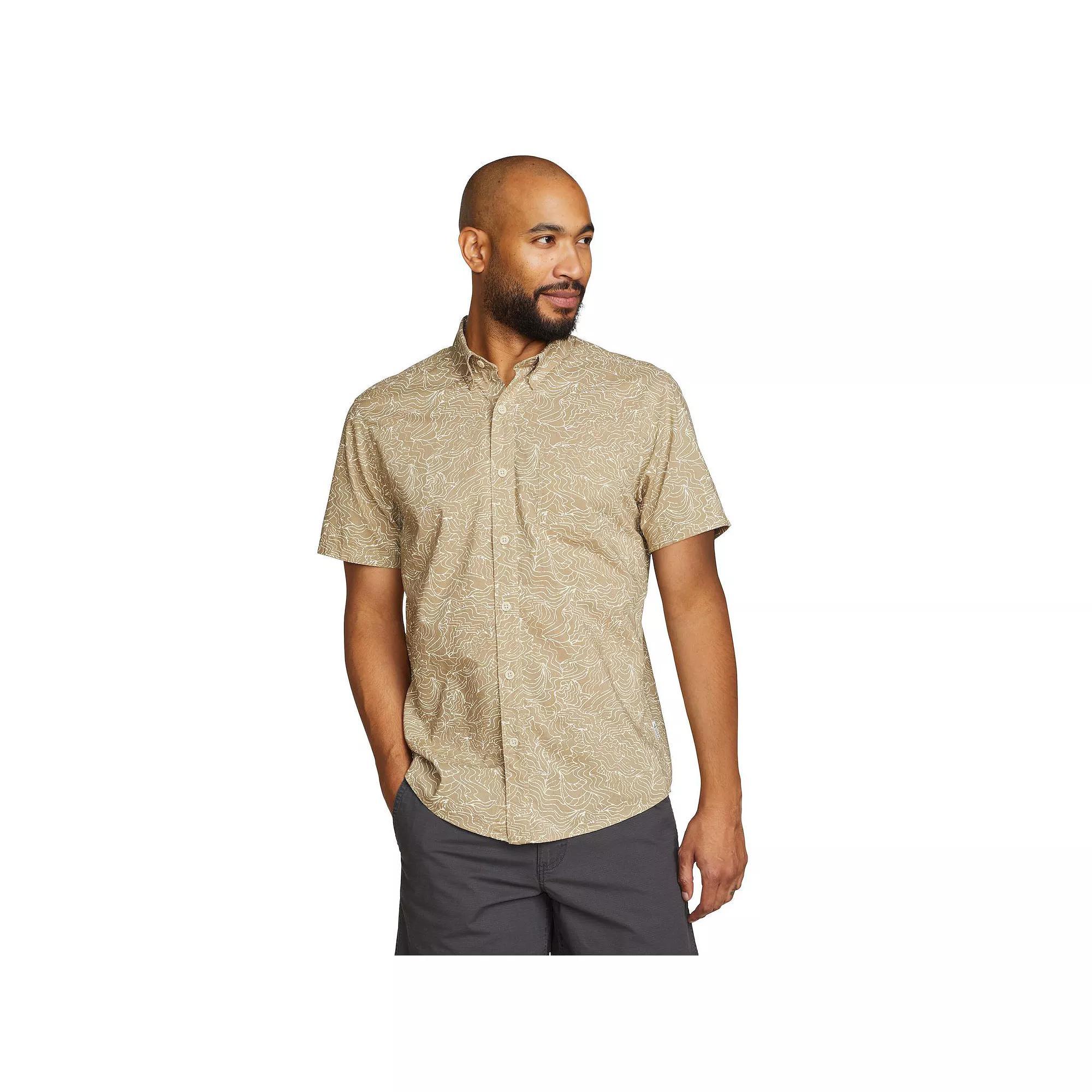 Big & Tall Eddie Bauer Short Sleeve Baja Shirt, Men's, Size: 4XB, Light Green Product Image