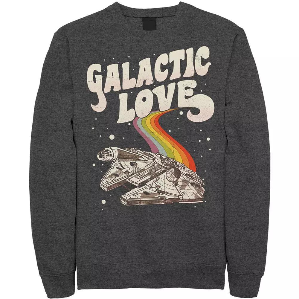 Men's Star Wars Pride Millennium Falcon Galactic Love Sweatshirt, Size: XL, Grey Heather Product Image