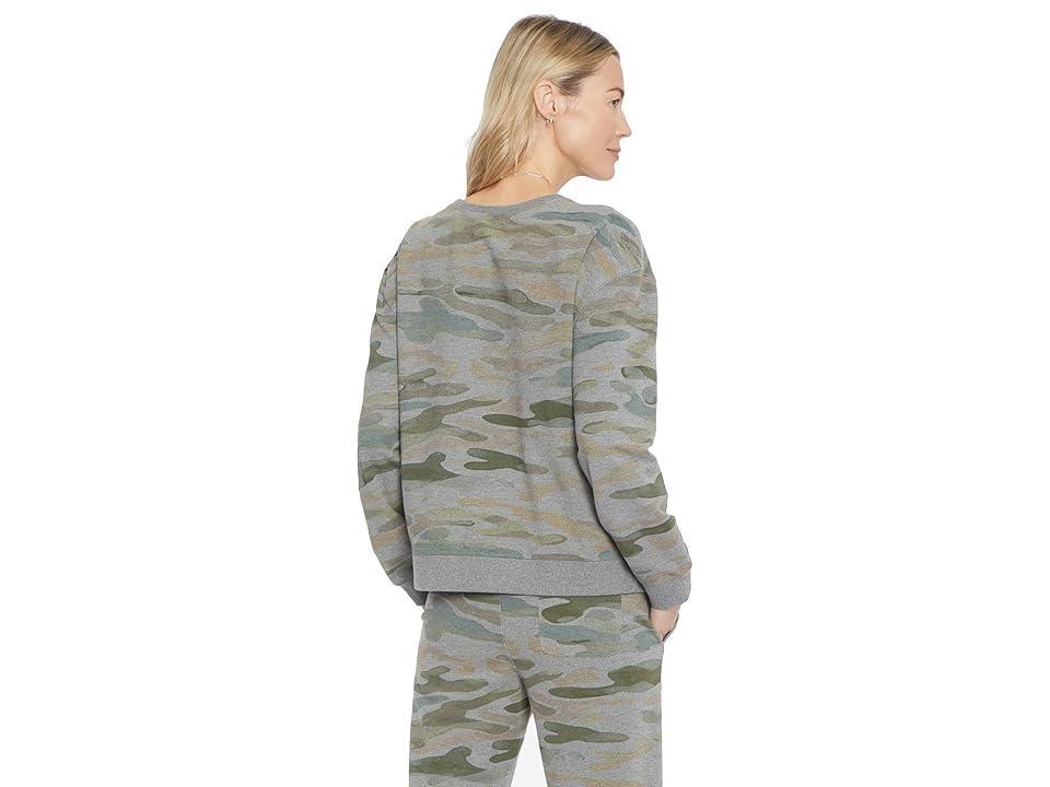 NYDJ Basic Sweatshirt (Laurel Camo) Women's Clothing Product Image