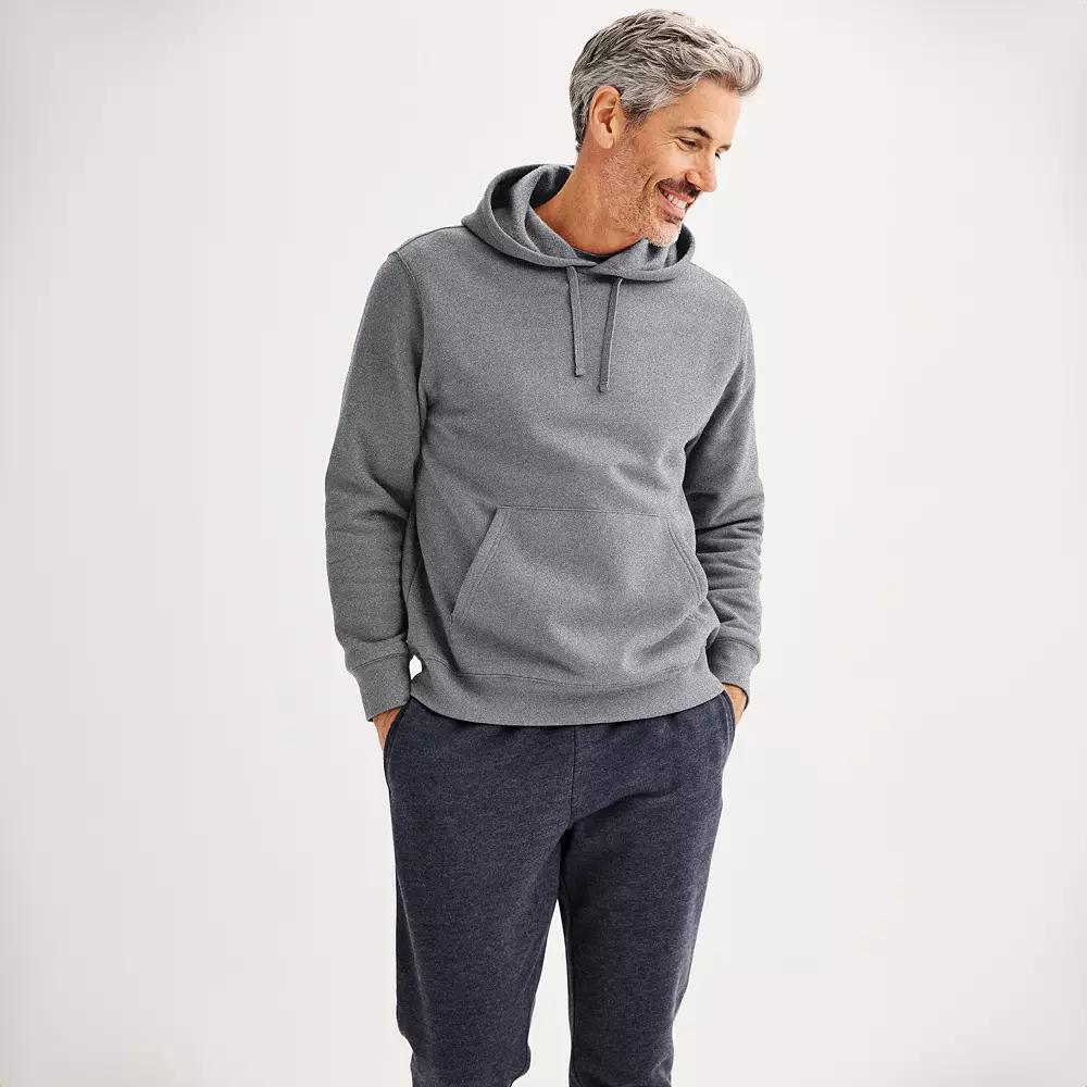 Men's Tek Gear® Ultra Soft Fleece Hoodie, Size: Small, Light Gray Product Image