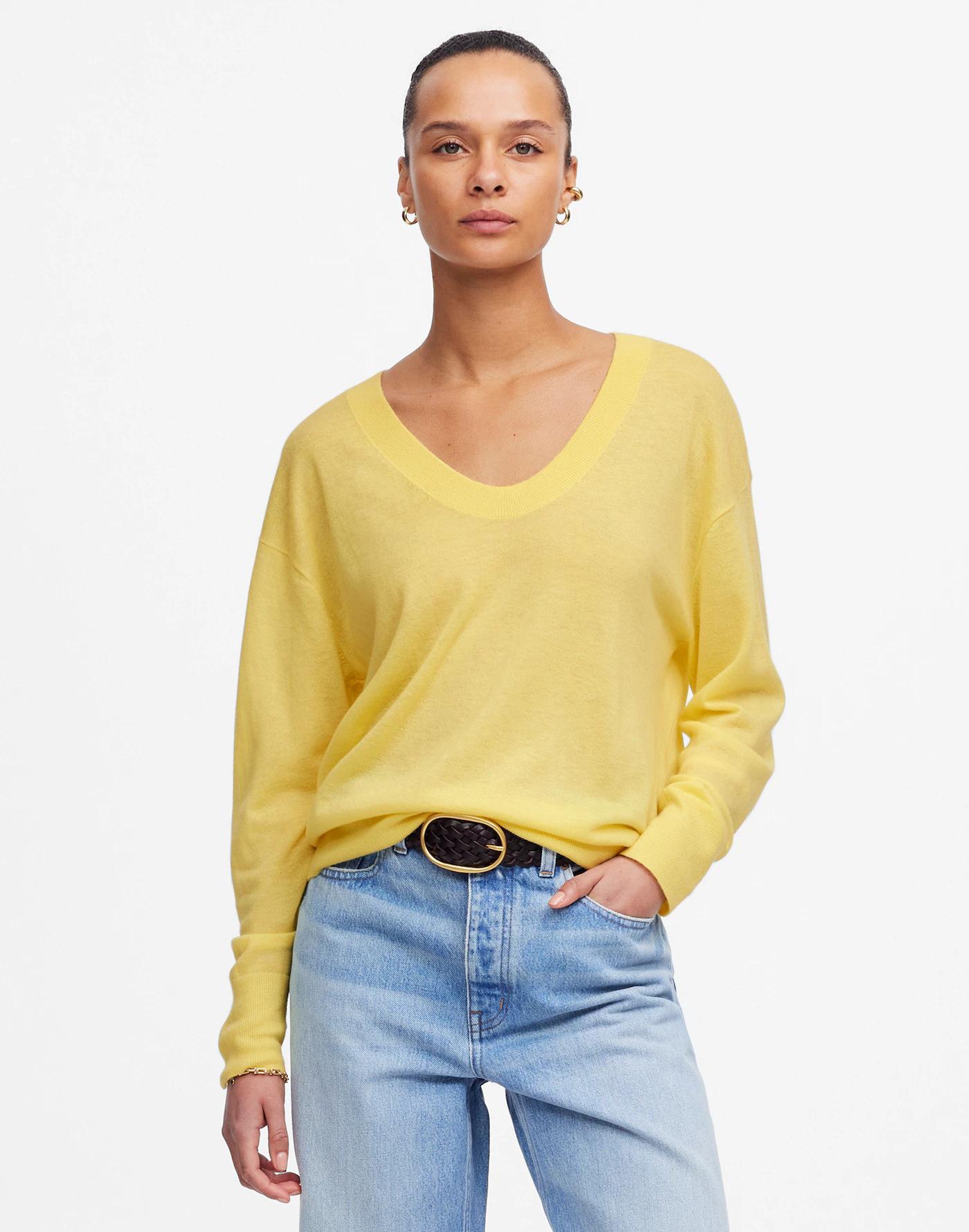 Cashmere U-Neck Pullover Product Image