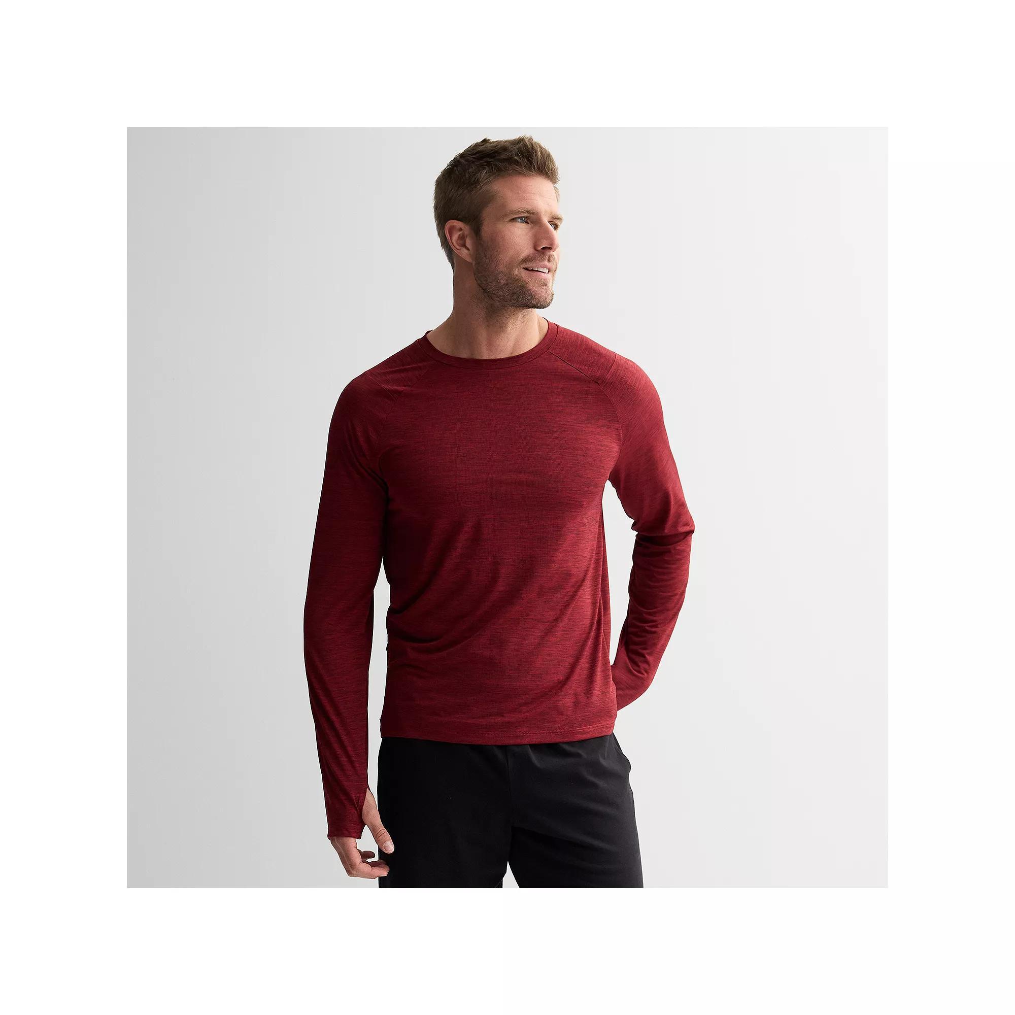 Men's Tek Gear® Dry Tek Long Sleeve Shirt, Size: Large, Mineral Black Cd Product Image